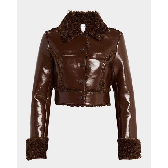 Cult Gaia Mercia Reversible Jacket in Java Brown 2 New Womens Coat - Picture 12 of 16